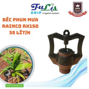 Béc Tưới Phun Mưa Tưới Cây Cải Tiến RAINCO RX150 Lưu Lượng (Tùy Chọn) Chặn Biên Chính Hãng