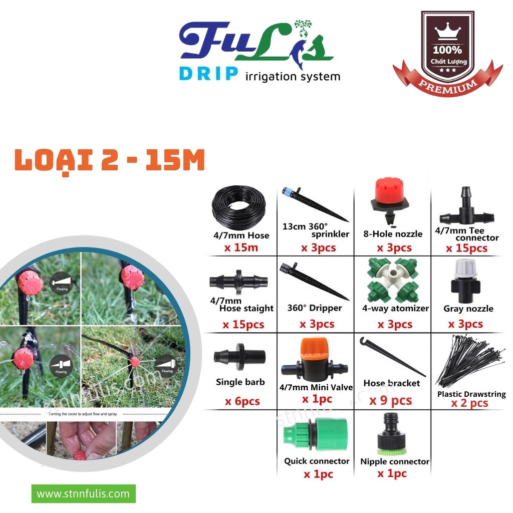 Bộ Tưới Nhỏ Giọt Và Phun Sương Tự Động FL1B Nhiều Kích Cỡ ( 10m, 15m, 20m ) Chính Hãng Bộ Tưới Nhỏ Giọt Và Phun Sương Tự Động FL1B Nhiều Kích Cỡ ( 10m, 15m, 20m ) Chính Hãng - Ảnh 2