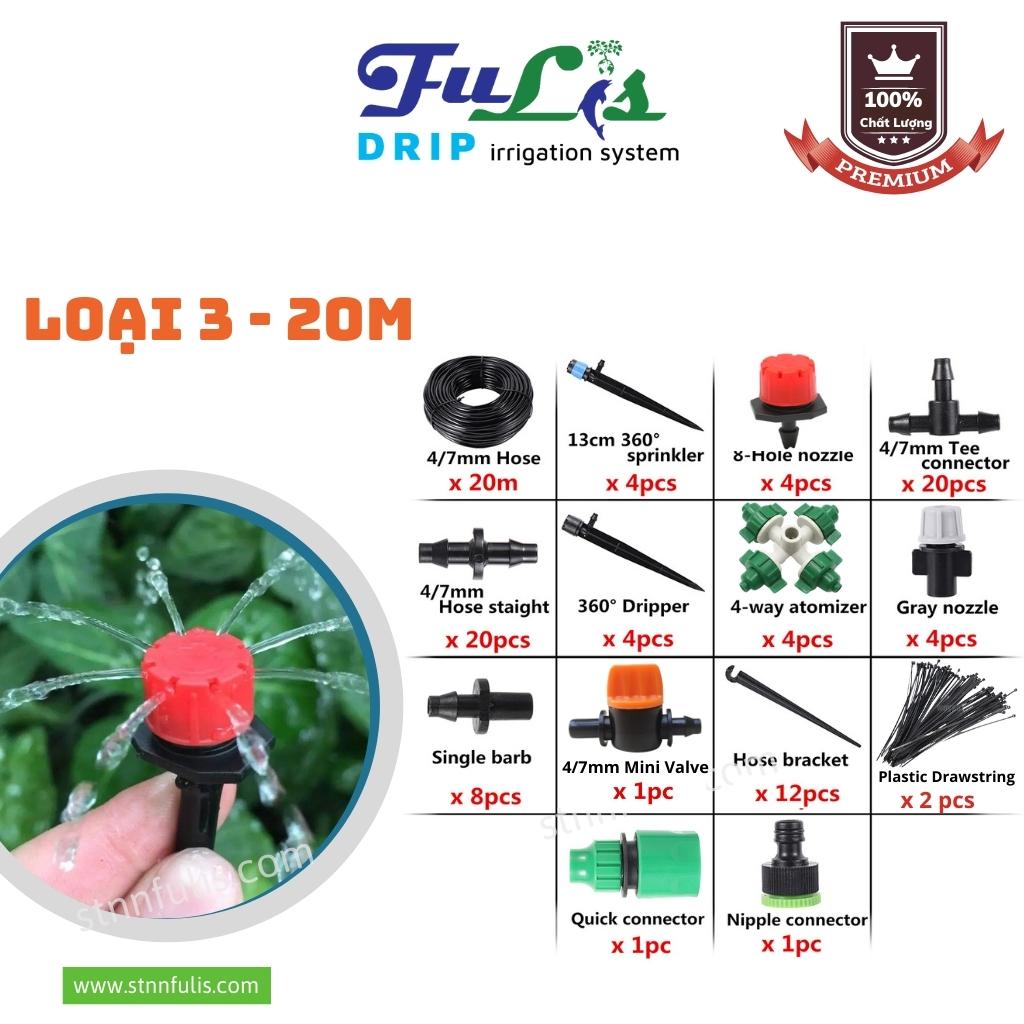 Bộ Tưới Nhỏ Giọt Và Phun Sương Tự Động FL1B Nhiều Kích Cỡ ( 10m, 15m, 20m ) Chính Hãng Bộ Tưới Nhỏ Giọt Và Phun Sương Tự Động FL1B Nhiều Kích Cỡ ( 10m, 15m, 20m ) Chính Hãng - Ảnh 3