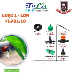 Bộ Tưới Nhỏ Giọt Bù Áp Tự Động FL7B Nhiều Kích Cỡ ( 10m, 15m, 20m ) Chính Hãng