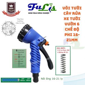 Vòi Tưới 6 Chế Độ LX304 Điểu Chỉnh Dễ Dàng, Tưới Cây, Rửa Xe, Nhựa POM Chất Lượng Cao Chính Hãng